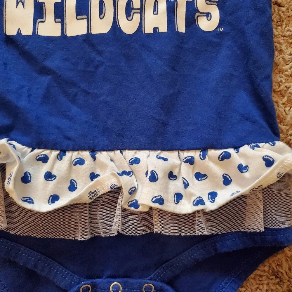 Blue UK Wildcats Baby bodysuit Tutu, girls size 6 To‎ 9 Months Ncaa One Piece
